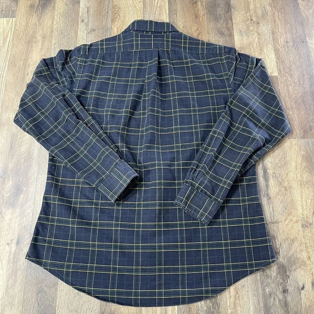 Ralph Lauren Shirt‎ Mens Large Blue Yellow Plaid Button Up Long Sleeve Casual - Picture 2 of 10